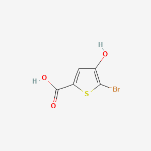 molecular formula C5H3BrO3S B14014218 5-Bromo-4-hydroxythiophene-2-carboxylic acid 