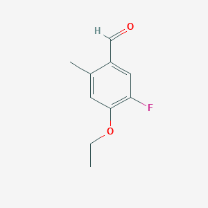 molecular formula C10H11FO2 B14014236 4-Ethoxy-5-fluoro-2-methylbenzaldehyde 