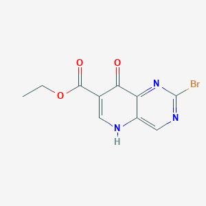 molecular formula C10H8BrN3O3 B1401426 Ethyl 2-bromo-8-hydroxypyrido[3,2-d]pyrimidine-7-carboxylate CAS No. 1098588-16-9