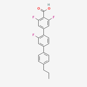 molecular formula C22H17F3O2 B1401427 2',3,5-Trifluoro-4''-propyl-[1,1':4',1''-terphenyl]-4-carboxylic acid CAS No. 1195821-09-0