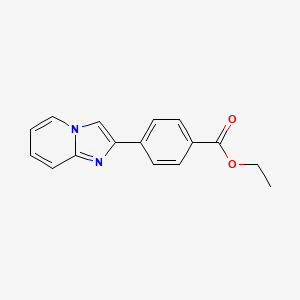 molecular formula C16H14N2O2 B1401431 Ethyl 4-(imidazo[1,2-A]pyridin-2-YL)benzoate CAS No. 175153-33-0