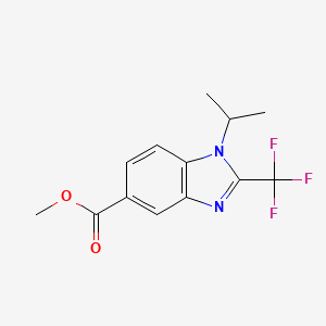 molecular formula C13H13F3N2O2 B1401432 1-Isopropyl-2-trifluoromethyl-1H-benzoimidazole-5-carboxylic acid methyl ester CAS No. 1390621-32-5