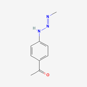 molecular formula C9H11N3O B14014329 Ethanone, 1-[4-(3-methyl-1-triazenyl)phenyl]- CAS No. 51029-21-1