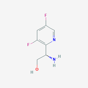 molecular formula C7H8F2N2O B1401436 (S)-2-Amino-2-(3,5-difluoropyridin-2-yl)ethanol CAS No. 1213486-60-2