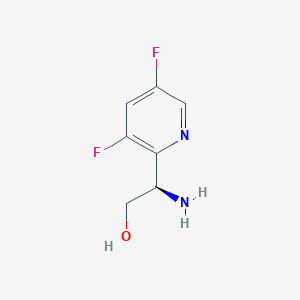 molecular formula C7H8F2N2O B1401440 (R)-2-Amino-2-(3,5-difluoropyridin-2-yl)ethanol CAS No. 1213009-73-4