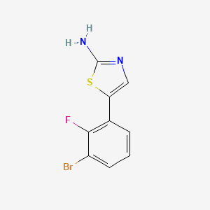 molecular formula C9H6BrFN2S B14014410 5-(3-Bromo-2-fluorophenyl)thiazol-2-amine 