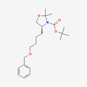 molecular formula C21H33NO4 B1401442 (R)-tert-Butyl 4-(4-(benzyloxy)butyl)-2,2-dimethyloxazolidine-3-carboxylate CAS No. 1079209-05-4