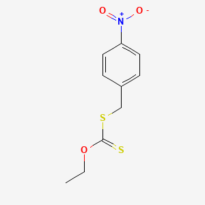 molecular formula C10H11NO3S2 B14014444 Ethoxy-[(4-nitrophenyl)methylsulfanyl]methanethione CAS No. 17659-17-5