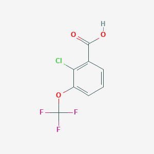 molecular formula C8H4ClF3O3 B14014452 2-Chloro-3-(trifluoromethoxy)benzoic acid 