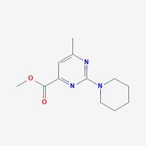 molecular formula C12H17N3O2 B1401450 6-Methyl-2-piperidin-1-yl-pyrimidine-4-carboxylic acid methyl ester CAS No. 1259065-90-1