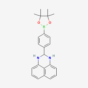 molecular formula C23H25BN2O2 B1401453 2-(4-(4,4,5,5-Tetramethyl-1,3,2-dioxaborolan-2-yl)phenyl)-2,3-dihydro-1H-perimidine CAS No. 2096998-33-1
