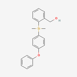 molecular formula C21H22O2Si B1401454 {2-[Dimethyl(4-phenoxyphenyl)silyl]phenyl}methanol CAS No. 1244855-74-0
