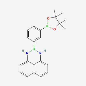 molecular formula C22H24B2N2O2 B1401459 M-Benzenediboronic acid pinacol ester, 1,8-diaminonaphthalene, protected CAS No. 950511-17-8