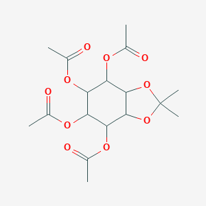 molecular formula C₁₇H₂₄O₁₀ B140146 (5,6,7-Triacetyloxy-2,2-dimethyl-3a,4,5,6,7,7a-hexahydro-1,3-benzodioxol-4-yl) acetate CAS No. 26276-98-2
