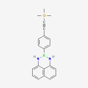 molecular formula C21H21BN2Si B1401461 2-(4-((三甲基甲硅烷基)乙炔基)苯基)-2,3-二氢-1H-萘[1,8-de][1,3,2]二氮杂硼环 CAS No. 1449145-05-4