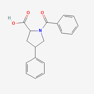 molecular formula C18H17NO3 B14014610 (Trans)-1-benzoyl-4-phenyl-L-proline 