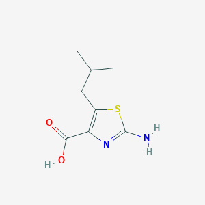 molecular formula C8H12N2O2S B1401463 2-Amino-5-(2-methylpropyl)-1,3-thiazole-4-carboxylic acid CAS No. 1383626-31-0