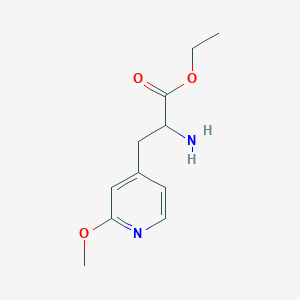 molecular formula C11H16N2O3 B14014637 Ethyl 2-amino-3-(2-methoxypyridin-4-yl)propanoate 