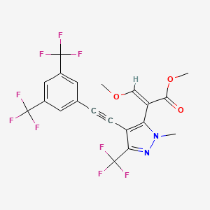 Methyl (E)-2-[4-[2-[3,5-bis(trifluoromethyl)phenyl]ethynyl]-2-methyl-5-(trifluoromethyl)pyrazol-3-yl]-3-methoxyprop-2-enoate
