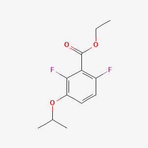 molecular formula C12H14F2O3 B14014677 Ethyl 2,6-difluoro-3-isopropoxybenzoate 