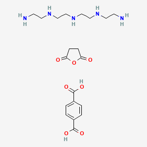 molecular formula C20H33N5O7 B14014717 N'-[2-[2-(2-aminoethylamino)ethylamino]ethyl]ethane-1,2-diamine;oxolane-2,5-dione;terephthalic acid 