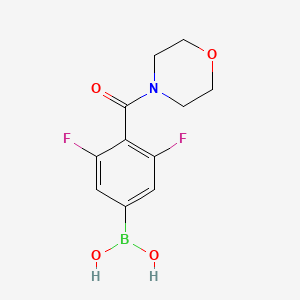 molecular formula C11H12BF2NO4 B14014759 (3,5-Difluoro-4-(morpholine-4-carbonyl)phenyl)boronic acid 