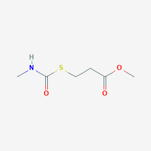 molecular formula C6H11NO3S B14014778 Methyl 3-(methylcarbamoylsulfanyl)propanoate CAS No. 78614-25-2