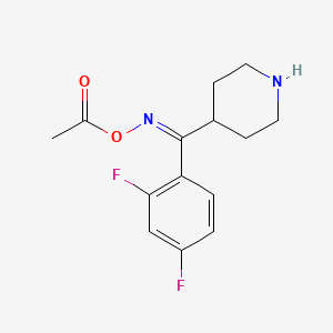 (Z)-(2,4-Difluorophenyl)(piperidin-4-yl)methanone O-acetyl oxime