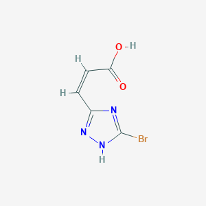 molecular formula C5H4BrN3O2 B1401480 (2Z)-3-(5-bromo-1H-1,2,4-triazol-3-yl)acrylic acid CAS No. 1394306-91-2