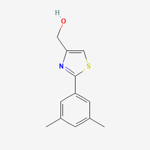 B1401487 (2-(3,5-Dimethylphenyl)thiazol-4-yl)methanol CAS No. 885278-84-2