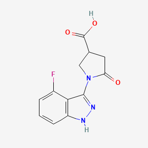 1-(4-fluoro-1H-indazol-3-yl)-5-oxopyrrolidine-3-carboxylic acid