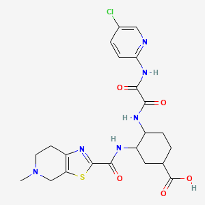 molecular formula C22H25ClN6O5S B14014912 Edoxaban 4-Carboxylic Acid 
