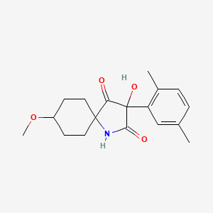 3-(2,5-Dimethylphenyl)-3-hydroxy-8-methoxy-1-azaspiro(4.5)decane-2,4-dione