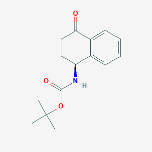 molecular formula C15H19NO3 B14015062 Tert-butyl (S)-(4-oxo-1,2,3,4-tetrahydronaphthalen-1-YL)carbamate 