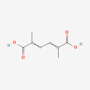 molecular formula C8H10O4 B14015068 2,5-Dimethylhexa-2,4-dienedioic acid 