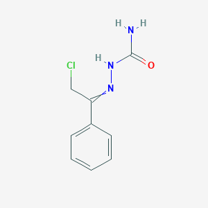 molecular formula C9H10ClN3O B14015133 Hydrazinecarboxamide,2-(2-chloro-1-phenylethylidene)- CAS No. 52376-89-3
