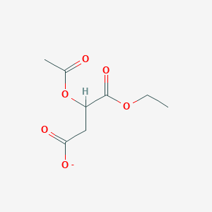 molecular formula C8H11O6- B1401518 Butanedioic acid, (acetyloxy)-, 1-ethyl ester CAS No. 92828-47-2