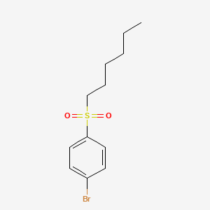 molecular formula C12H17BrO2S B1401521 Benzene, 1-bromo-4-(hexylsulfonyl)- CAS No. 856165-22-5