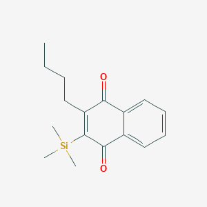 molecular formula C17H22O2Si B14015224 2-Butyl-3-(trimethylsilyl)naphthalene-1,4-dione CAS No. 75909-64-7