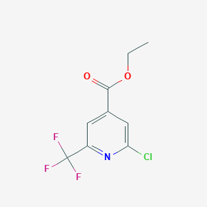 molecular formula C9H7ClF3NO2 B1401525 Ethyl 2-chloro-6-(trifluoromethyl)isonicotinate CAS No. 1196154-43-4