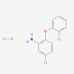 B1401528 Benzenamine, 5-chloro-2-(2-chlorophenoxy)-, hydrochloride CAS No. 89279-15-2