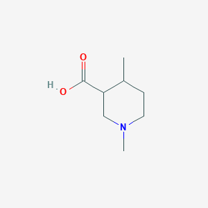 molecular formula C8H15NO2 B14015282 1,4-Dimethylpiperidine-3-carboxylic acid 