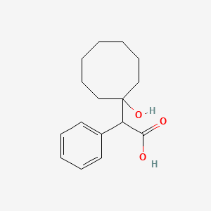 molecular formula C16H22O3 B14015317 Cyclooctaneacetic acid,1-hydroxy-a-phenyl- CAS No. 5449-37-6