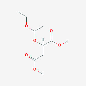 molecular formula C10H18O6 B1401532 Dimethyl 2-(1-ethoxyethoxy)butanedioate CAS No. 72229-30-2