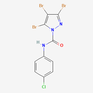 molecular formula C10H5Br3ClN3O B14015333 N1-(4-chlorophenyl)-3,4,5-tribromo-1H-pyrazole-1-carboxamide 