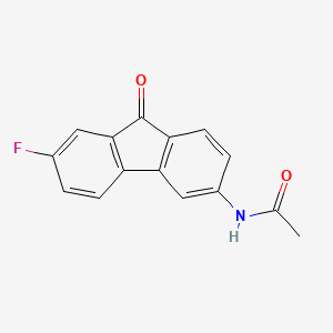molecular formula C15H10FNO2 B14015363 Acetamide,N-(7-fluoro-9-oxo-9H-fluoren-3-yl)- CAS No. 16302-40-2