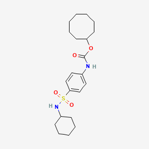 molecular formula C21H32N2O4S B14015409 cyclooctyl N-[4-(cyclohexylsulfamoyl)phenyl]carbamate CAS No. 35819-79-5