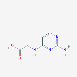 molecular formula C7H10N4O2 B14015463 N-(2-Amino-6-methylpyrimidin-4-yl)glycine CAS No. 89897-36-9