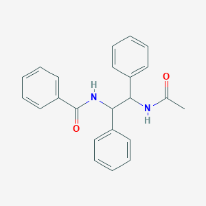molecular formula C23H22N2O2 B14015474 N-(2-acetamido-1,2-diphenylethyl)benzamide CAS No. 69576-65-4