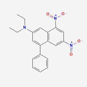 molecular formula C20H19N3O4 B14015543 N,N-diethyl-6,8-dinitro-4-phenylnaphthalen-2-amine CAS No. 51911-76-3